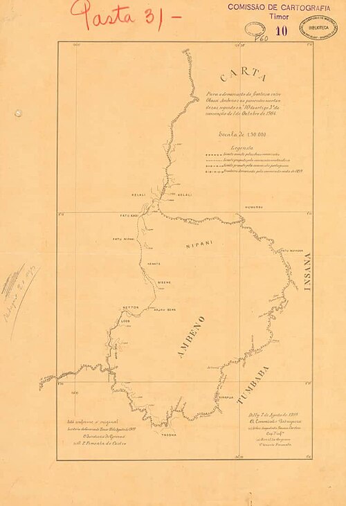 Mapa Oe-Cusse Ambeno č. 2 1909