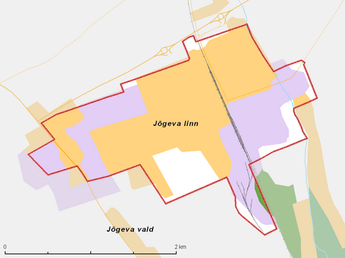 Mapa Estonska - mesto Jõgeva