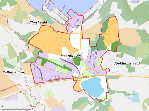 Mapa Estonska - mesto Maardu
