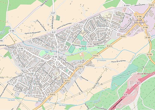Mapa Fabrègues