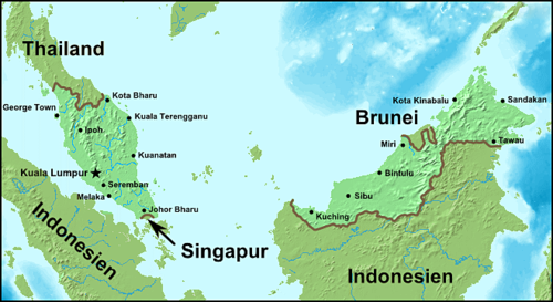 Mapa Malajsie