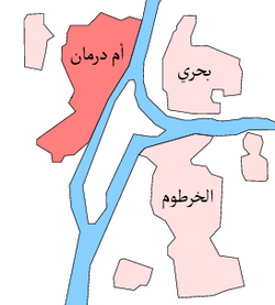 Mapa Súdánu Omdurman-ar
