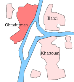 Mapa Súdánu Omdurman