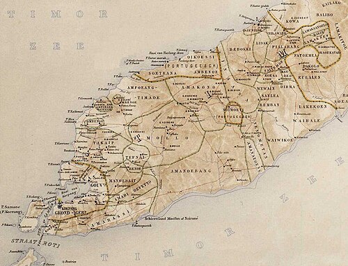 Mapa Západního Timoru 1898