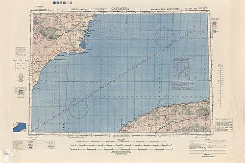 Mapa US Army - Cartagena - Evropa 500k