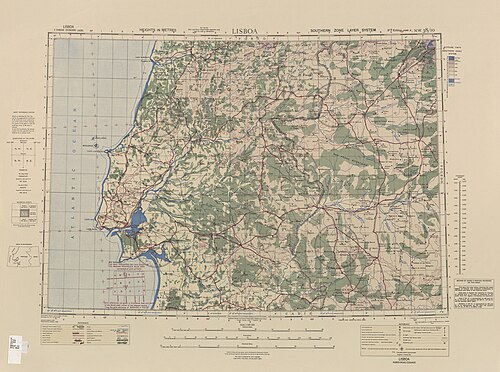 Mapa US Army - Lisabon