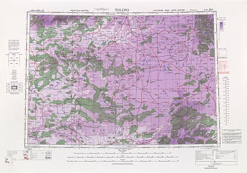 Mapa US Army - Toledo - Evropa 500k
