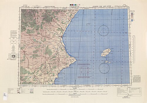 Mapa US Army - Valencie - Evropa 500k