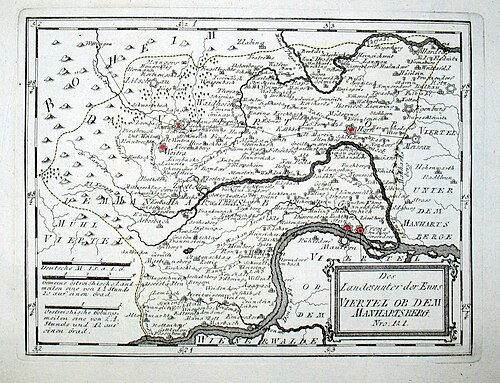Mapa Rakouska 1791-1792 od Reillyho 121