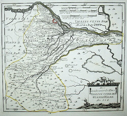 Mapa Rakouska 1791-1792 od Reillyho 124