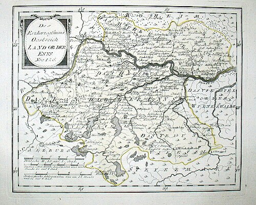Mapa Rakouska 1791-1792 od Reillyho 126