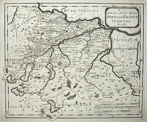 Mapa Rakouska 1791-1792 od Reillyho 127
