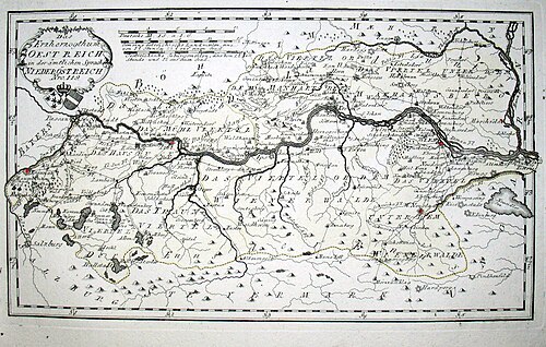 Mapa Rakouska z roku 1791 - Reilly