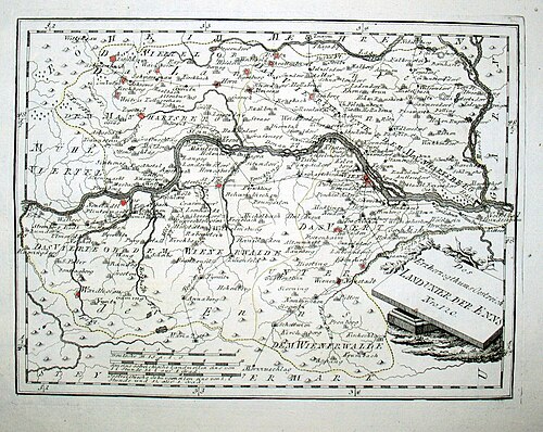 Mapa Rakouska z roku 1791 od Reillyho 120