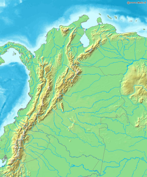 Mapa Kolumbie Demis