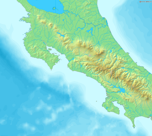 Mapa Kostariky Demis