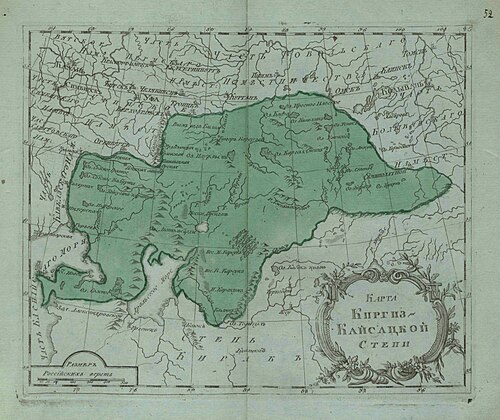 Mapa kazašských stepí 1796
