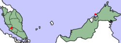 Mapa federálních území Malajsie