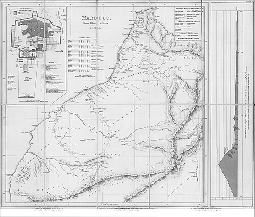 Mapa Maroka Washington 1831