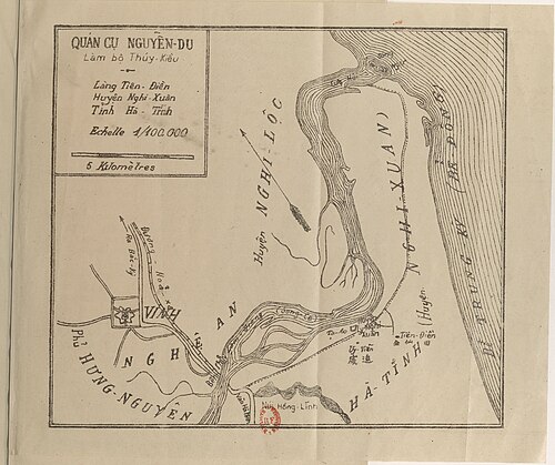 Mapa rodného kraje Nguyễn Dua