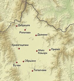 Mapa Prilépské roviny