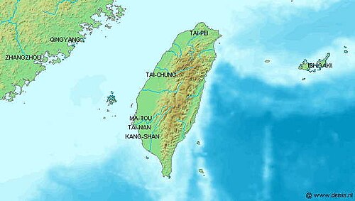 Mapa Taiwanu