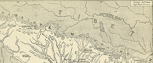 Mapa Tibetu 1912, Malebný Nepál
