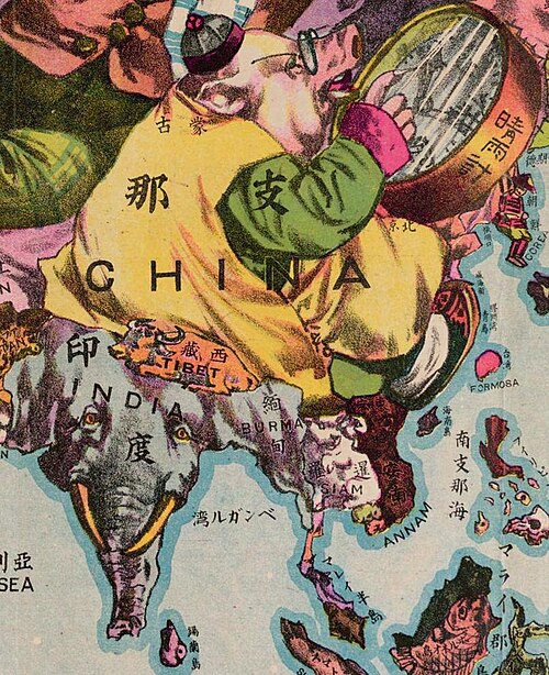 Tibet, Indie a Čína kolem roku 1900