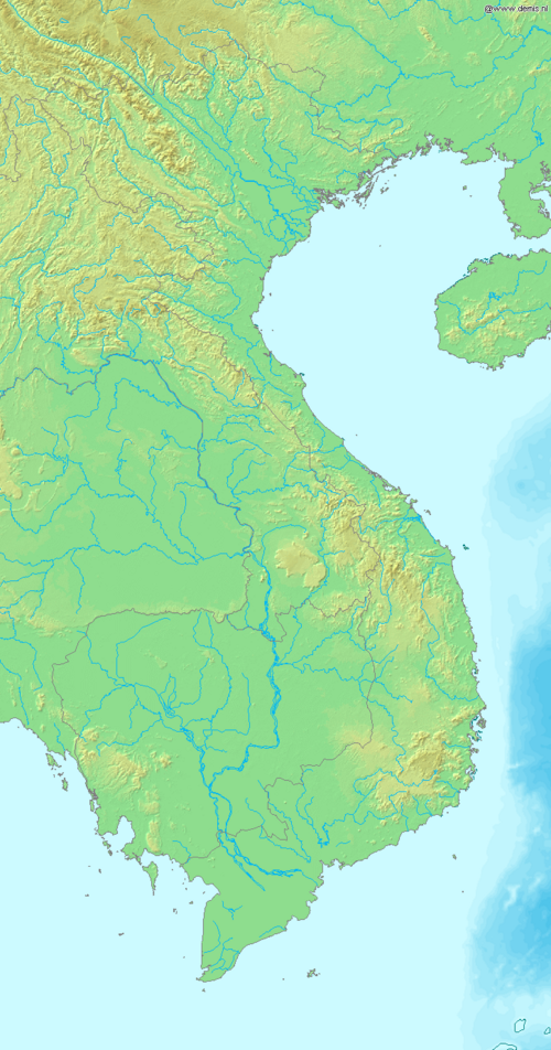 Mapa Vietnamu - Demis