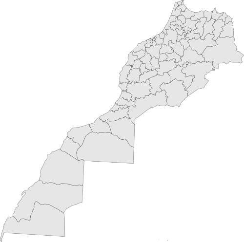 Mapa provincií a prefektur Maroka