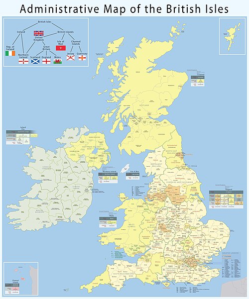 Správní geografie Britských ostrovů