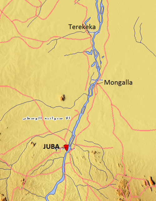 Mapa Terekeka, Mongally a Juby