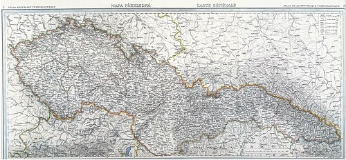 Mapa Československa 1935