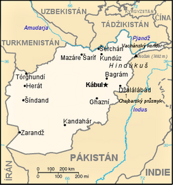 Mapa Afghánistánu