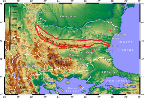 Mapa Bulharska