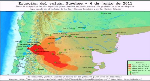 Mapa rozptýlení Cordón del Caulle 23d