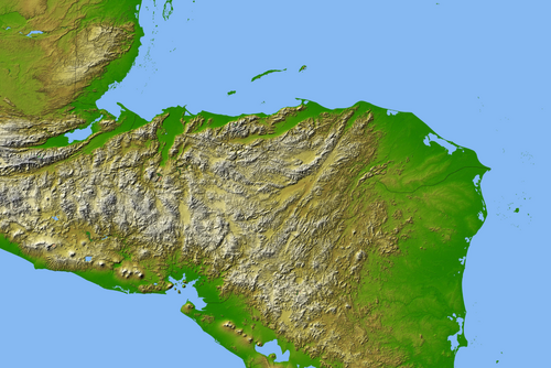 Geografická mapa Hondurasu 33