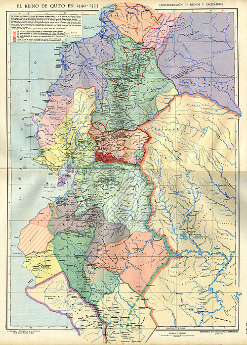 Hypotetická mapa království Quito