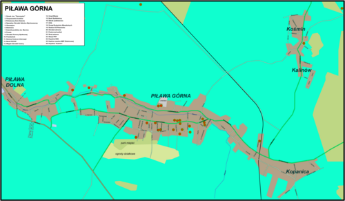 Mapa Piławy Horní
