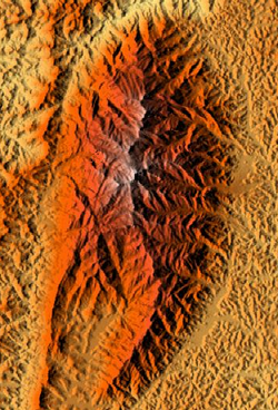 Topografická mapa Serra Caparaó