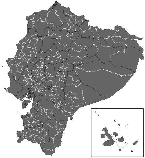Mapa kantonů Ekvádoru