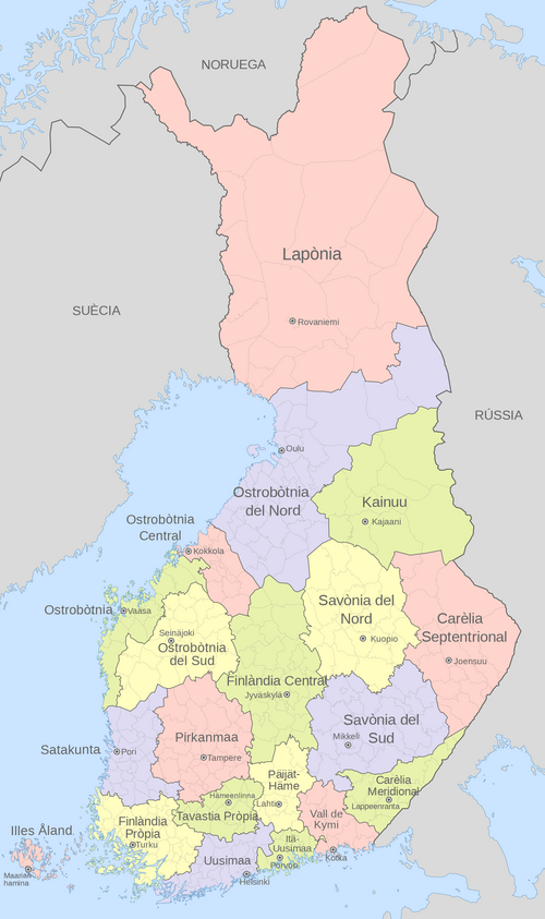 Mapa Finska
