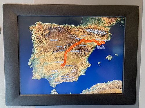 Mapa tras vysokorychlostní železnice