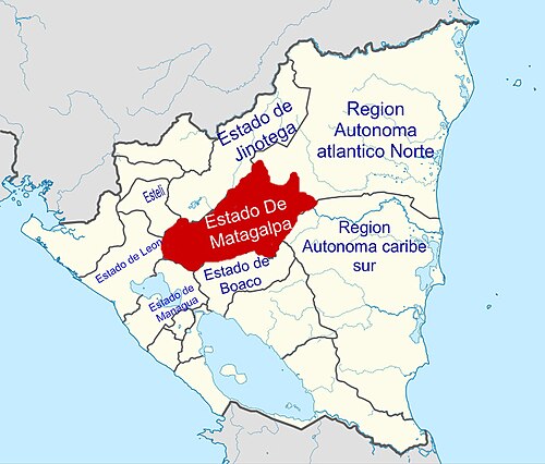 Mapa státu Matagalpa
