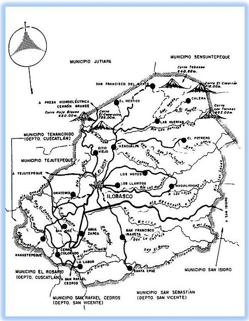 Mapa obce Ilobasco