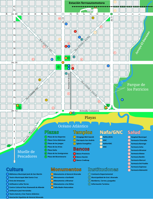 Detailní mapa centra Miramar