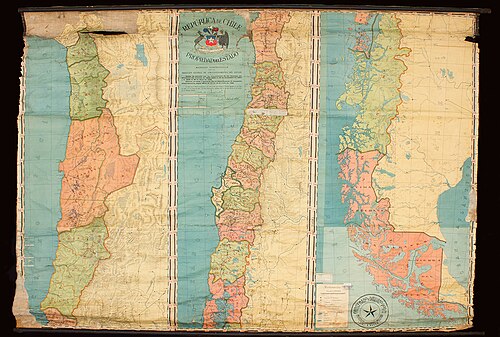 Politická mapa Chile 1929