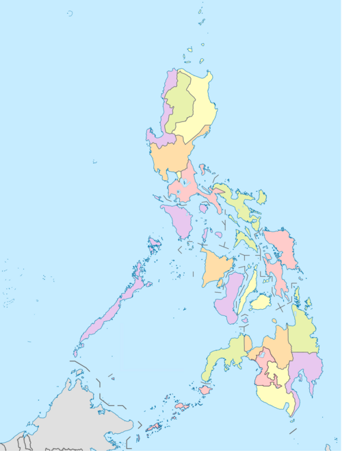 Regionální mapa Filipín