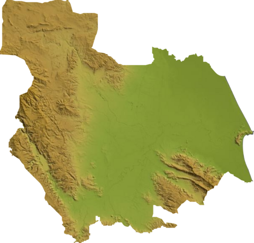 Topografická mapa Ribera del Xúquer