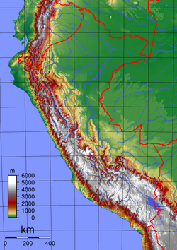 Topografická mapa Peru